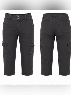 NWT Sonoma Goods for Life Women’s Capri Cargo Pants Gray Size 16 Mid Rise